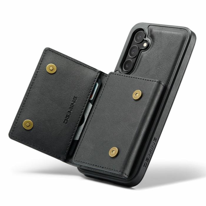 DG.MING - DG.MING M5 Series Samsung Galaxy S25 FE Skal Läder Magnetisk Svart