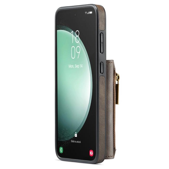 DG.MING - DG.MING M5 Series Samsung Galaxy S25 Skal Läder Magnetisk Kaffe