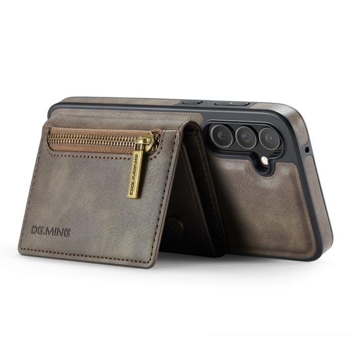 DG.MING - DG.MING M5 Series Samsung Galaxy S25 Skal Läder Magnetisk Kaffe