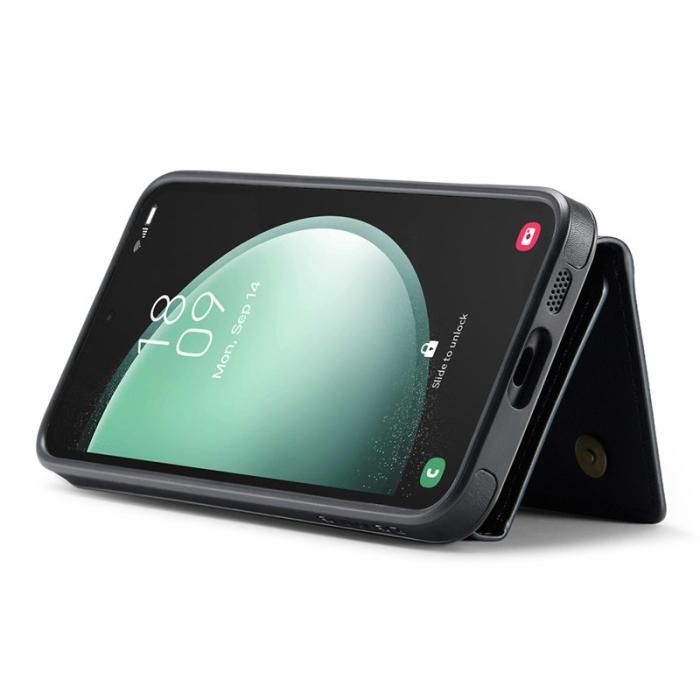 DG.MING - DG.MING M5 Series Samsung Galaxy S25 Skal Läder Magnetisk Svart