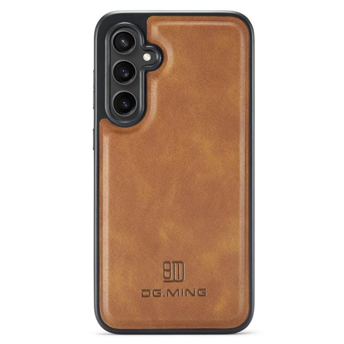 DG.MING - DG.MING M5 Series Samsung Galaxy S25 Skal Magnetiskt Läder Brun