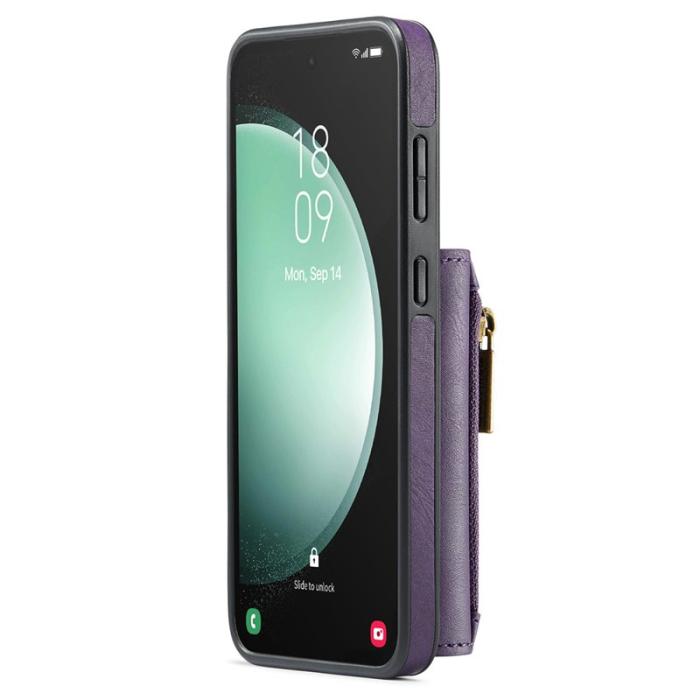 DG.MING - DG.MING M5 Series Samsung Galaxy S25+ Skal Magnetiskt Läder Lila