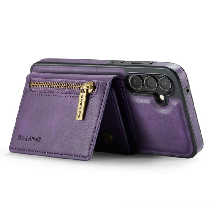 DG.MING - DG.MING M5 Series Samsung Galaxy S25+ Skal Magnetiskt Läder Lila