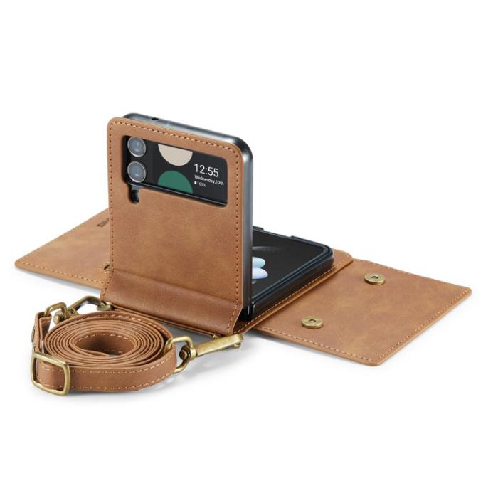 DG.MING - DG.MING M5 Series Samsung Galaxy Z Flip3 5G Skal Brown