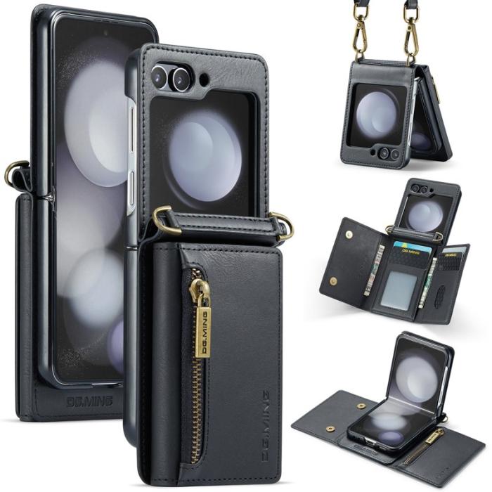 DG.MING - DG.MING M5 Series Samsung Galaxy Z Flip5 Fodral Kickstand Svart