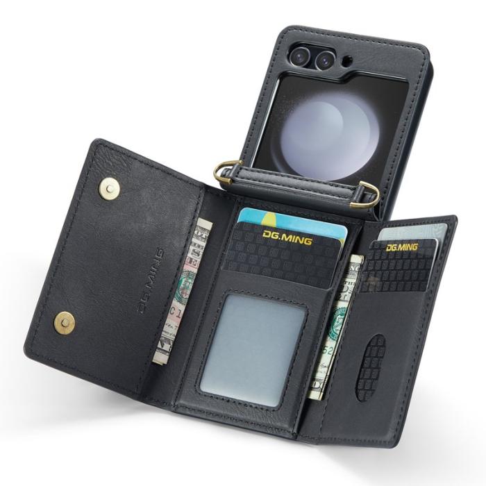 DG.MING - DG.MING M5 Series Samsung Galaxy Z Flip5 Fodral Kickstand Svart