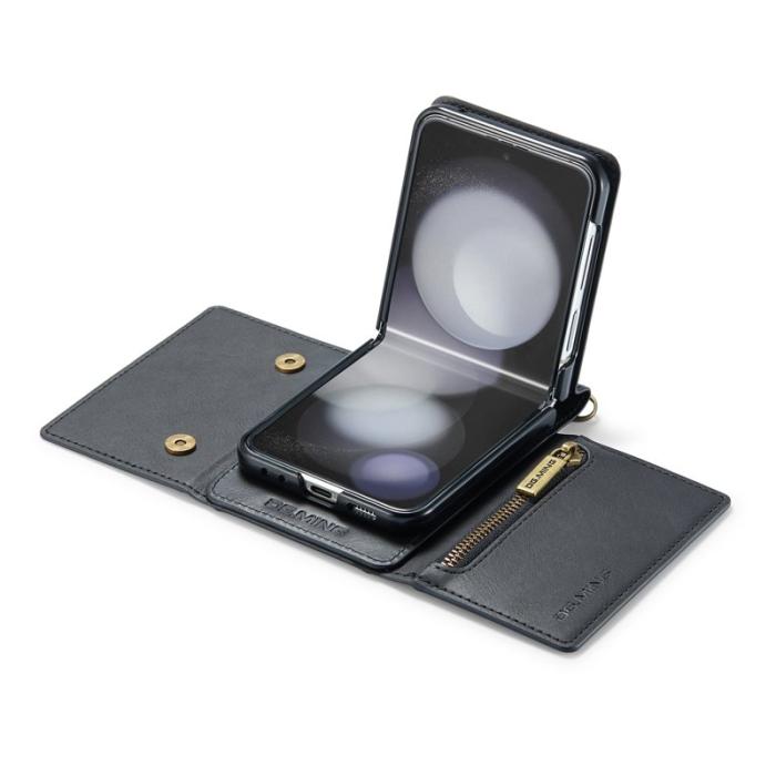 DG.MING - DG.MING M5 Series Samsung Galaxy Z Flip5 Fodral Kickstand Svart