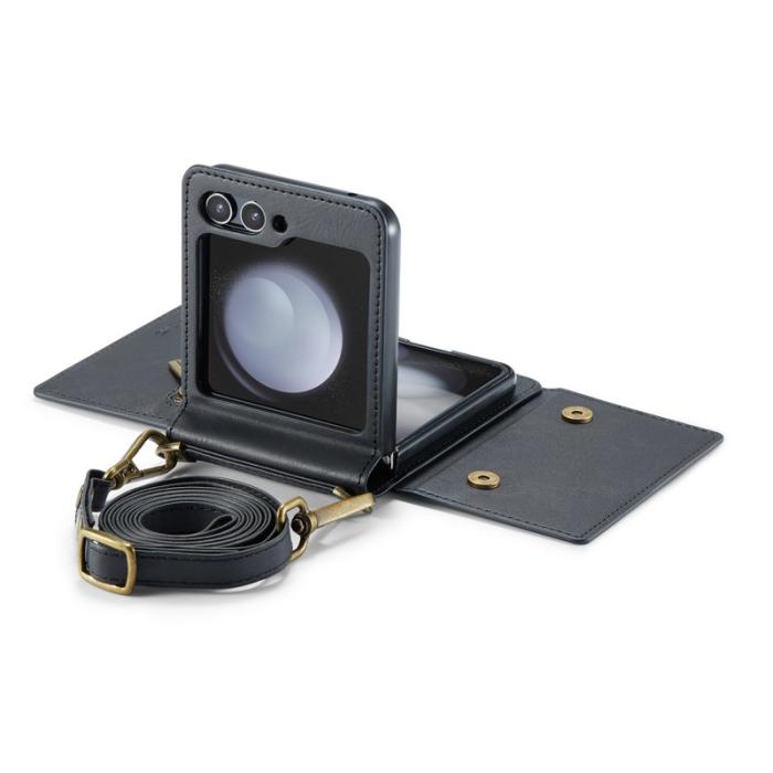 DG.MING - DG.MING M5 Series Samsung Galaxy Z Flip5 Fodral Kickstand Svart