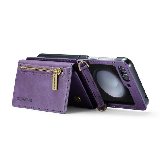 DG.MING - DG.MING Samsung Galaxy Z Flip7 FE Plånboksfodral RFID-Skydd Lila