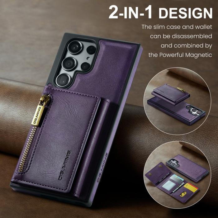DG.MING - DG.MING M5 Series Wallet Case för Samsung Galaxy S24+ - Lila