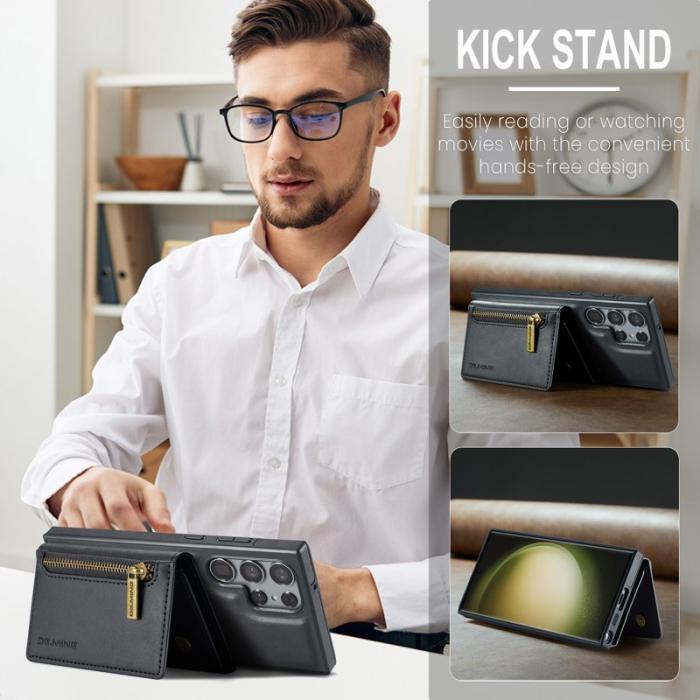 DG.MING - DG.MING M5 Wallet Case för Samsung Galaxy S24+ - Svart