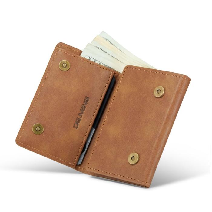 DG.MING - DG.MING M6 RFID Blocker Plånbok Flera Lager Myntväska Brun