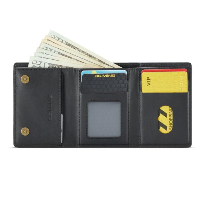 DG.MING - DG.MING M6 RFID Blocking Plånbok Kortfodral Myntväska Svart