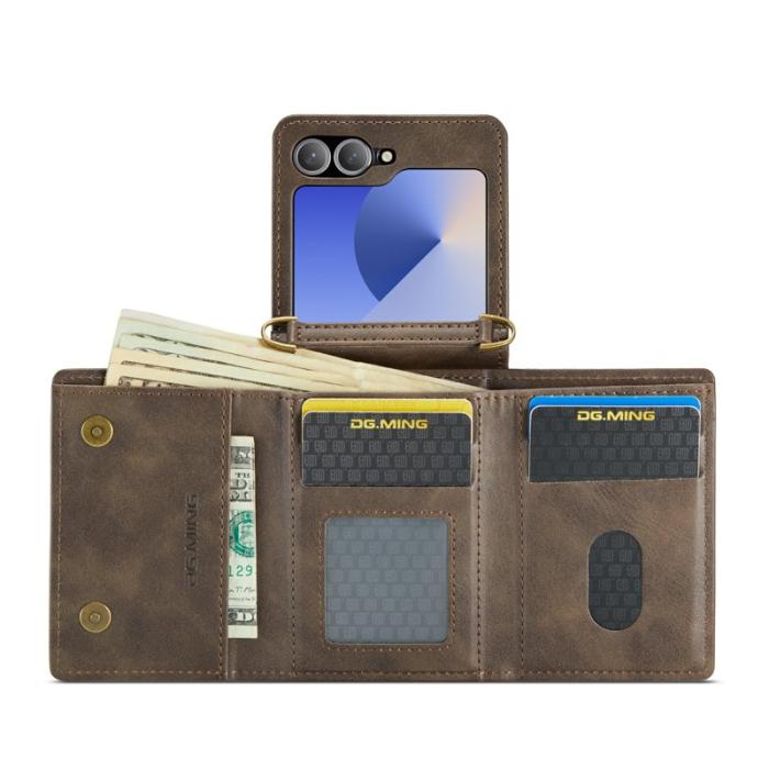 DG.MING - DG.MING M6 Series Fodral för Samsung Galaxy Z Flip6 5G - Kaffe