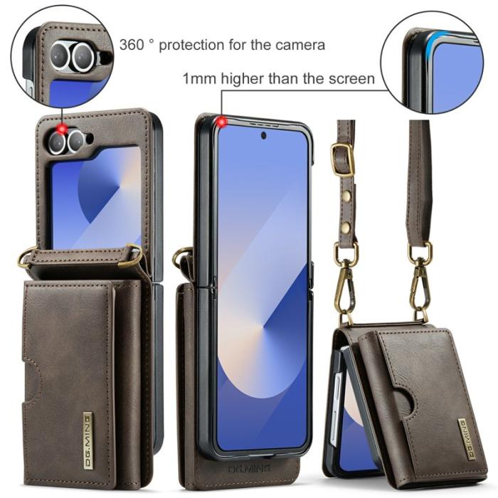 DG.MING - DG.MING M6 Series Fodral för Samsung Galaxy Z Flip6 5G - Kaffe