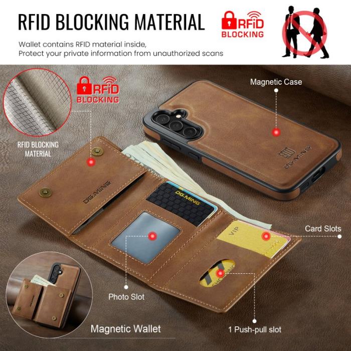 DG.MING - DG.MING M6 Series Fodral till Samsung Galaxy S25+ Magnetisk Brun
