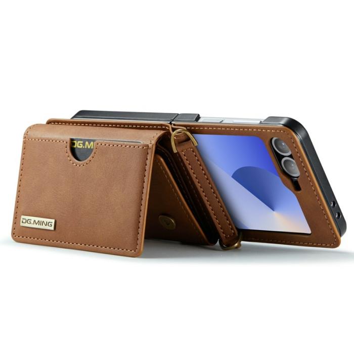 DG.MING - DG.MING M6 Series Fodral till Samsung Galaxy Z Flip6/Z Flip7 - Brun