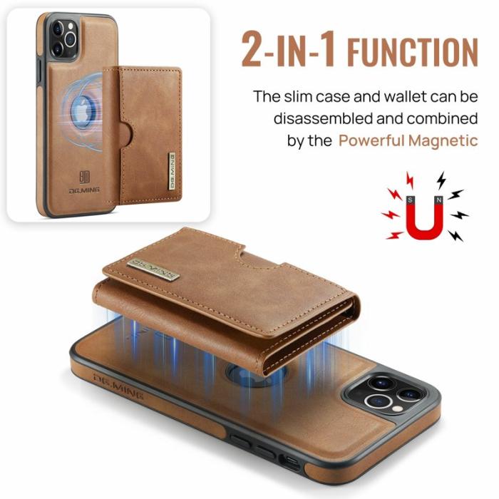 DG.MING - DG.MING M6 Series iPhone 11 Pro Skal Magnetiskt Fodral Brun