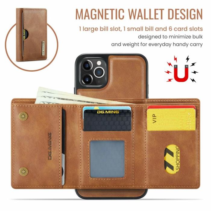 DG.MING - DG.MING M6 Series iPhone 11 Pro Skal Magnetiskt Fodral Brun