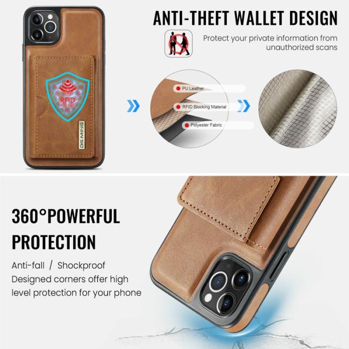 DG.MING - DG.MING M6 Series iPhone 11 Pro Skal Magnetiskt Fodral Brun