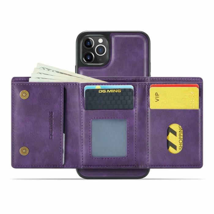 DG.MING - DG.MING M6 Series iPhone 11 Pro Skal Magnetiskt Fodral Lila