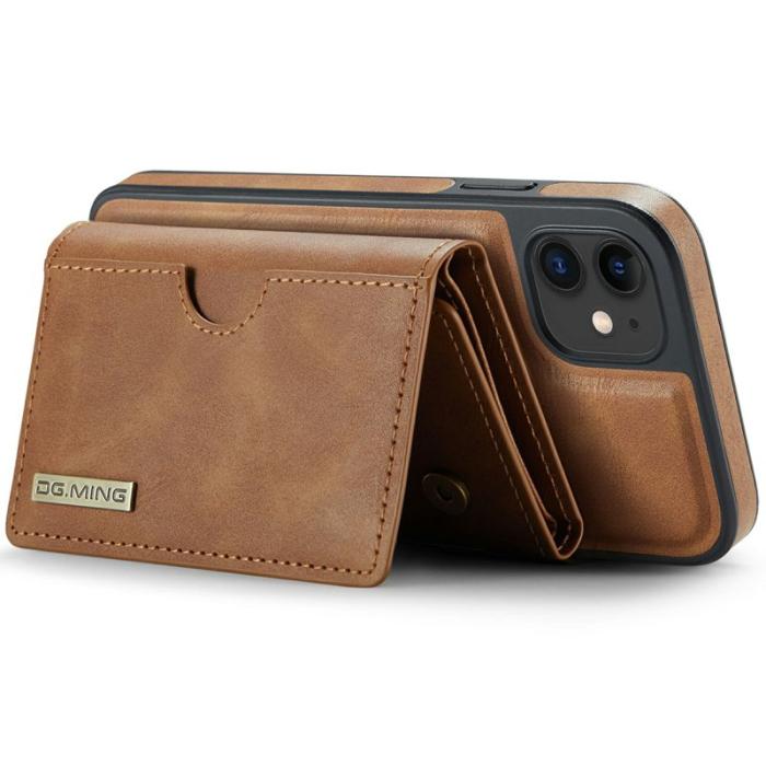 DG.MING - DG.MING M6 Series iPhone 11 Skal Magnetiskt Plånboksfodral Brun