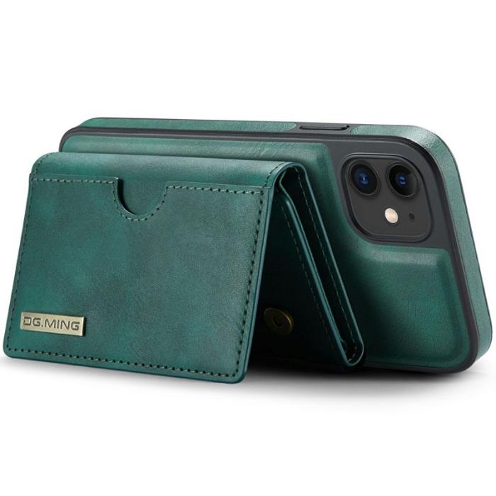 DG.MING - DG.MING M6 Series iPhone 11 Skal Magnetiskt Plånboksfodral Grön