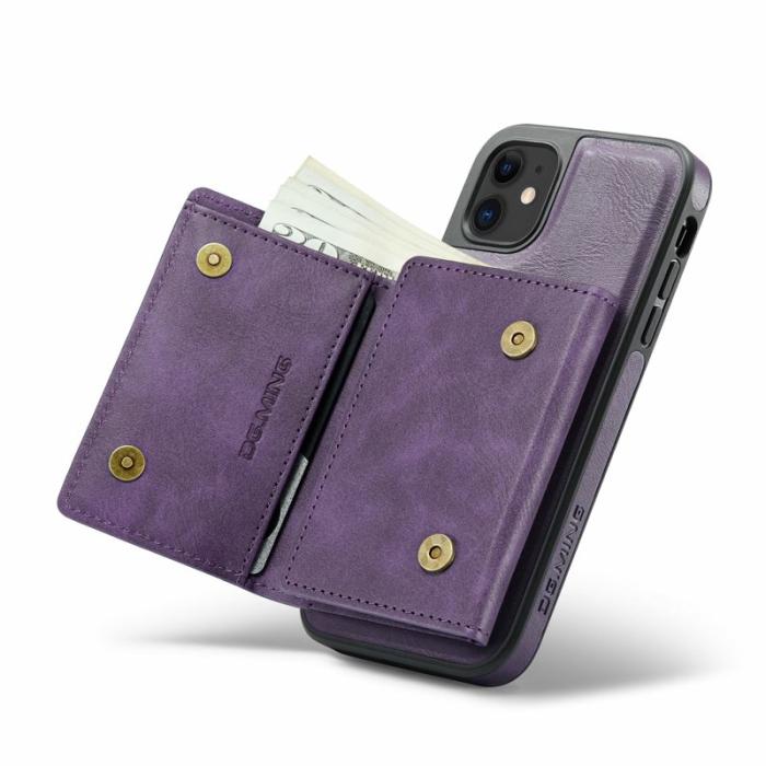 DG.MING - DG.MING M6 Series iPhone 11 Skal Magnetiskt Plånboksfodral Lila