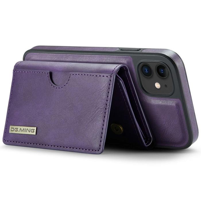 DG.MING - DG.MING M6 Series iPhone 11 Skal Magnetiskt Plånboksfodral Lila