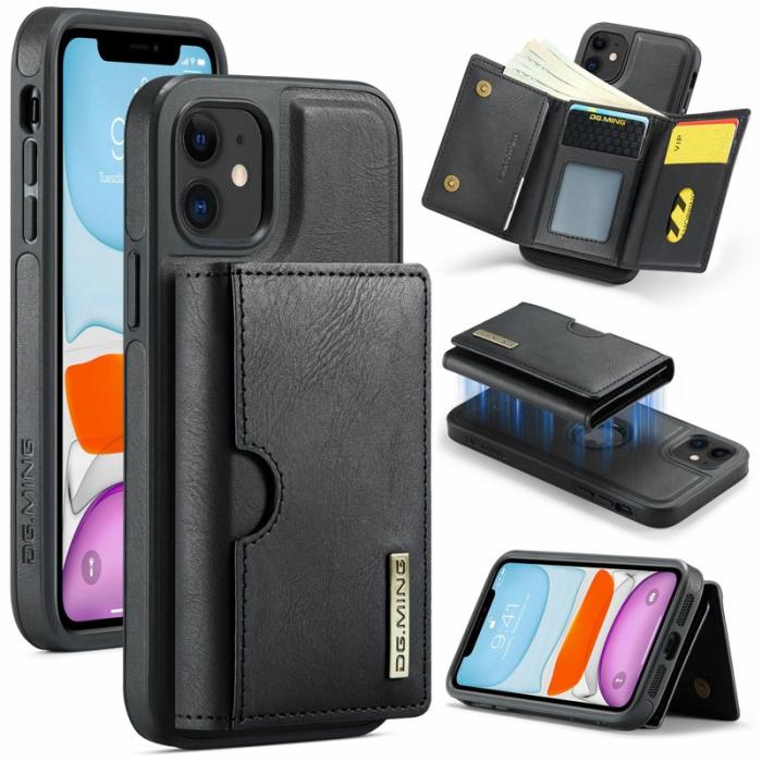 DG.MING - DG.MING M6 Series iPhone 11 Skal Magnetiskt Plånboksfodral Svart