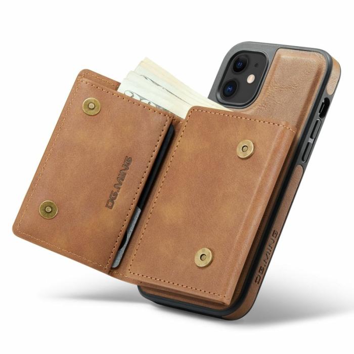 DG.MING - DG.MING M6 Series iPhone 12/12 Pro Skal Magnetiskt Fodral Brun