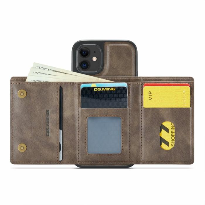 DG.MING - DG.MING M6 Series iPhone 12/12 Pro Skal Magnetiskt Fodral Kaffe