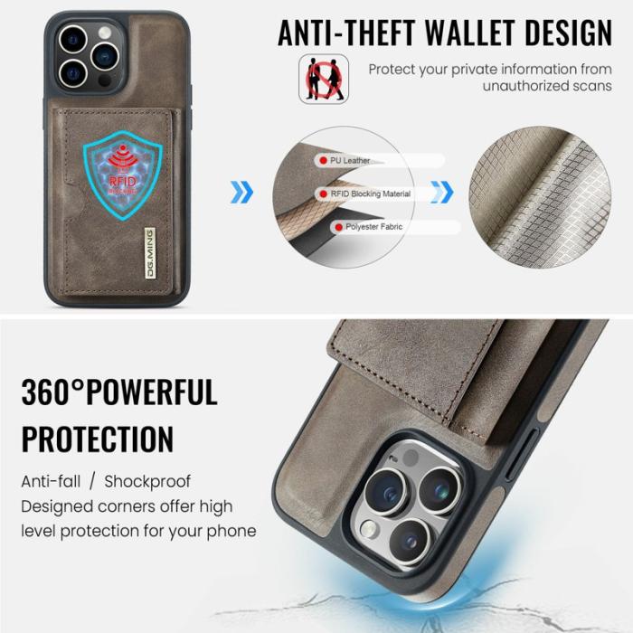 DG.MING - DG.MING M6 Series iPhone 13 Pro Max Skal Magnetiskt Fodral Kaffe