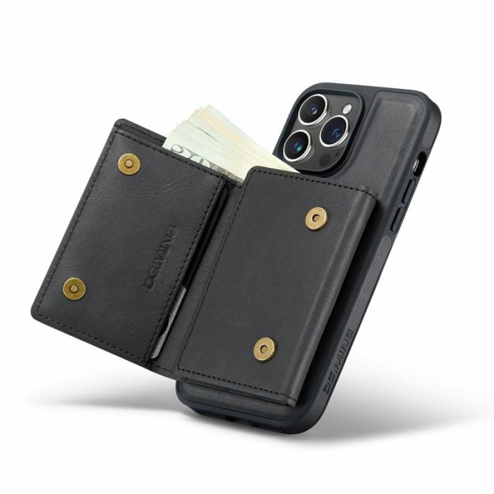 DG.MING - DG.MING M6 Series iPhone 13 Pro Skal Magnetiskt Plånboksfodral Svart