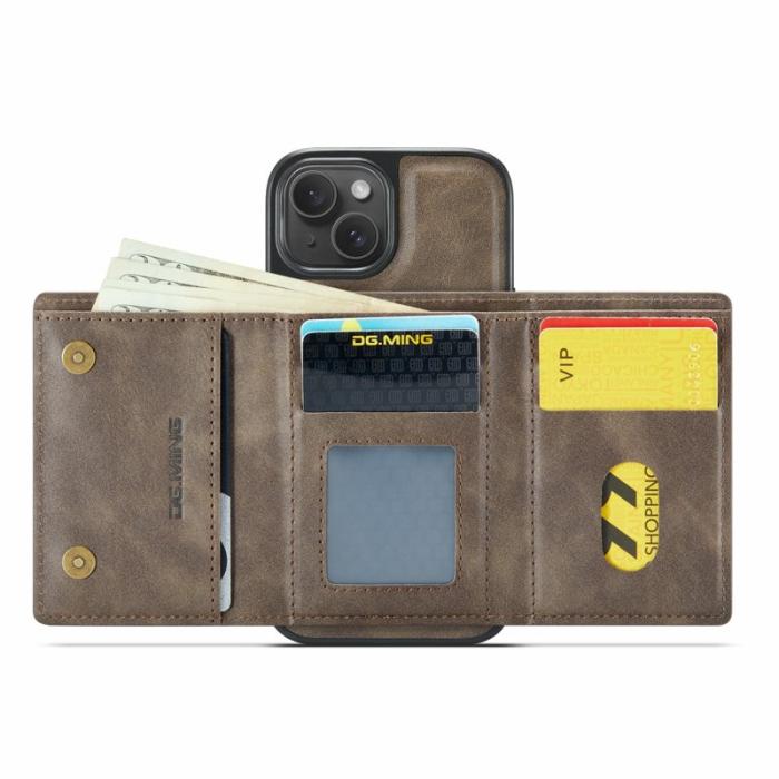 DG.MING - DG.MING M6 Series iPhone 14 Plus Skal Magnetiskt Fodral - Coffee