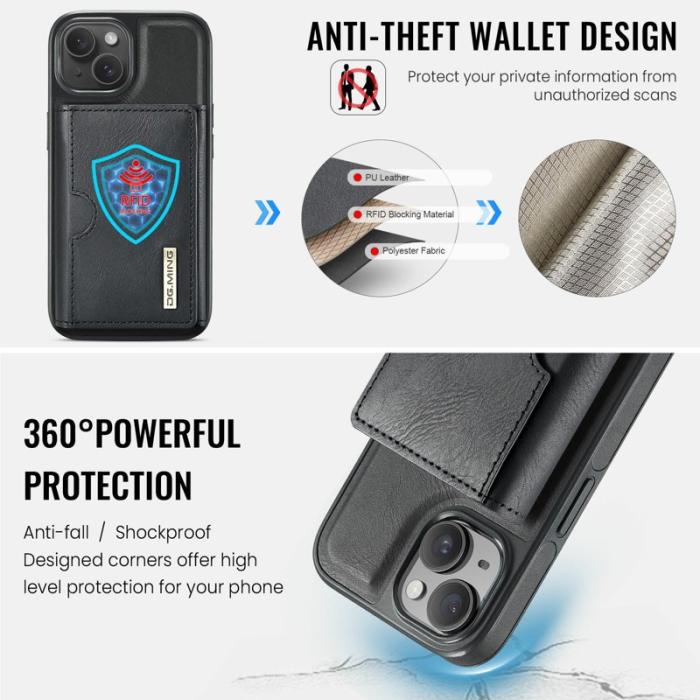 DG.MING - DG.MING M6 Series iPhone 14 Plus Skal Magnetiskt Fodral Svart