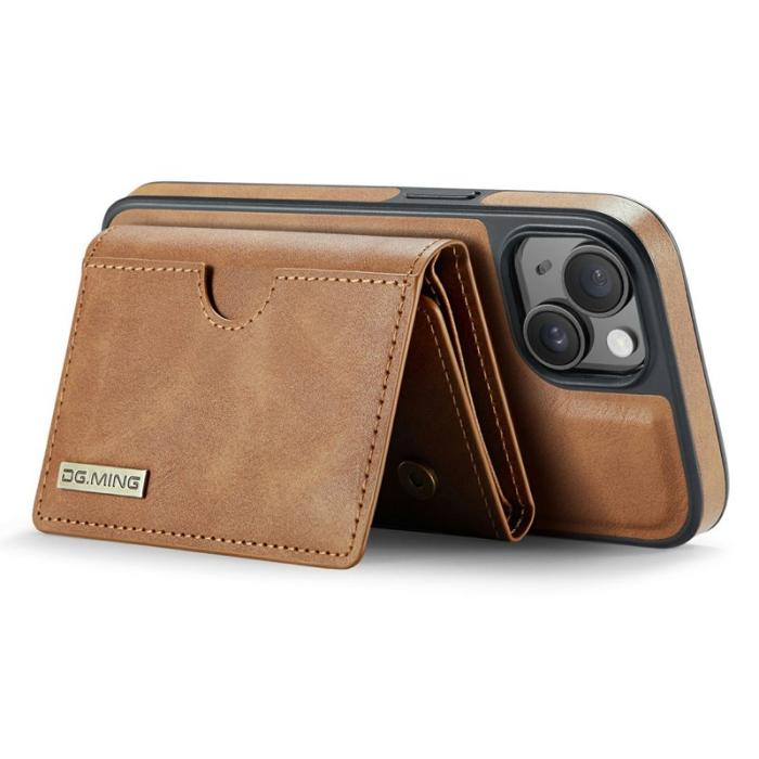 DG.MING - DG.MING M6 Series iPhone 14 Plus Skal Magnetiskt Plånbok Brun