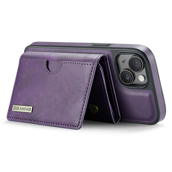 DG.MING - DG.MING M6 Series iPhone 14 Plus Skal Magnetiskt Plånbok Lila