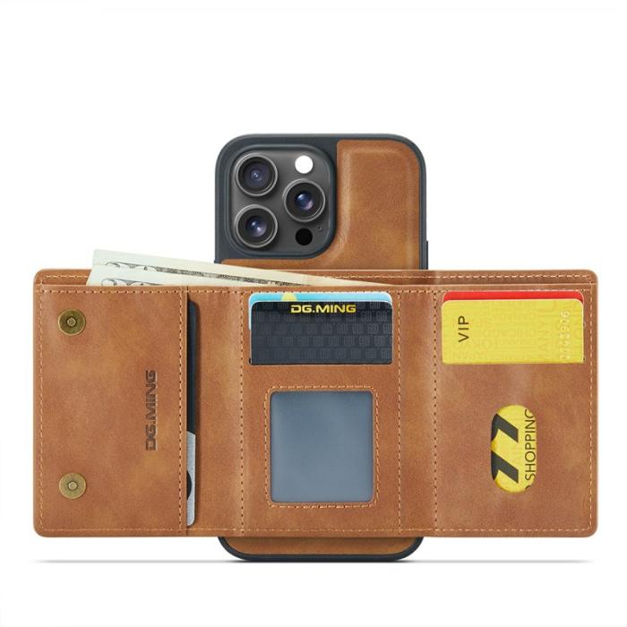 DG.MING - DG.MING M6 Series iPhone 14 Pro Max Skal Magnetiskt Fodral Brun