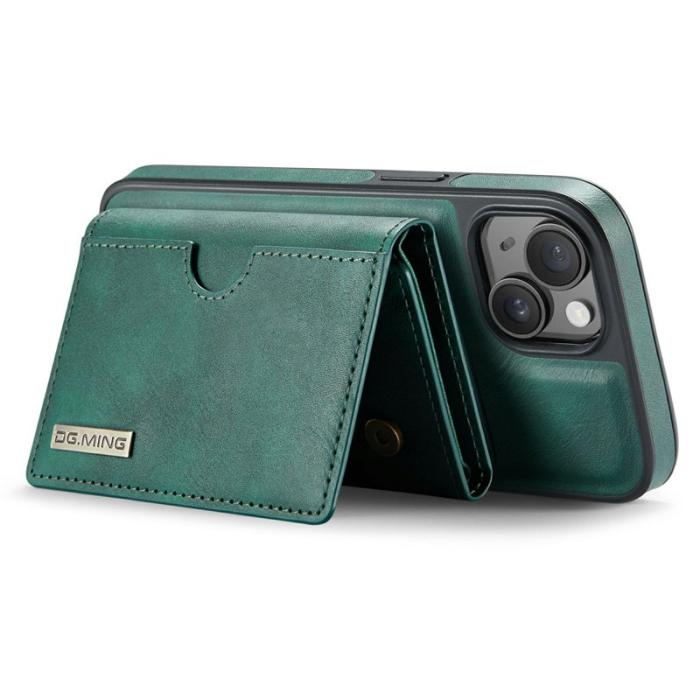 DG.MING - DG.MING M6 Series iPhone 14 Skal Magnetiskt Plånboksfodral Grön