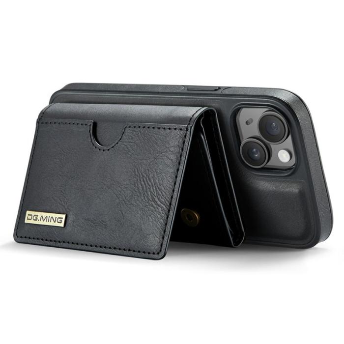 DG.MING - DG.MING M6 Series iPhone 14 Skal Magnetiskt Plånboksfodral Svart