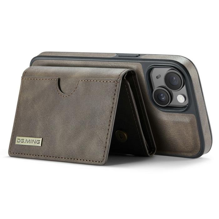 DG.MING - DG.MING M6 Series iPhone 15 Plus Skal Magnetiskt Fodral - Coffee