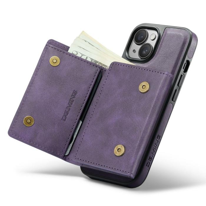DG.MING - DG.MING M6 Series iPhone 15 Plus Skal Magnetiskt Fodral Lila