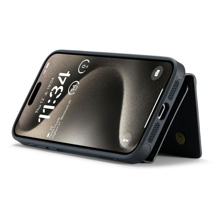 DG.MING - DG.MING M6 Series iPhone 15 Pro Skal Magnetiskt Plånbok Svart
