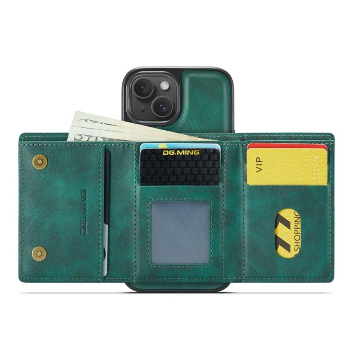 DG.MING - DG.MING M6 Series iPhone 15 Skal Magnetiskt Fodral Grön
