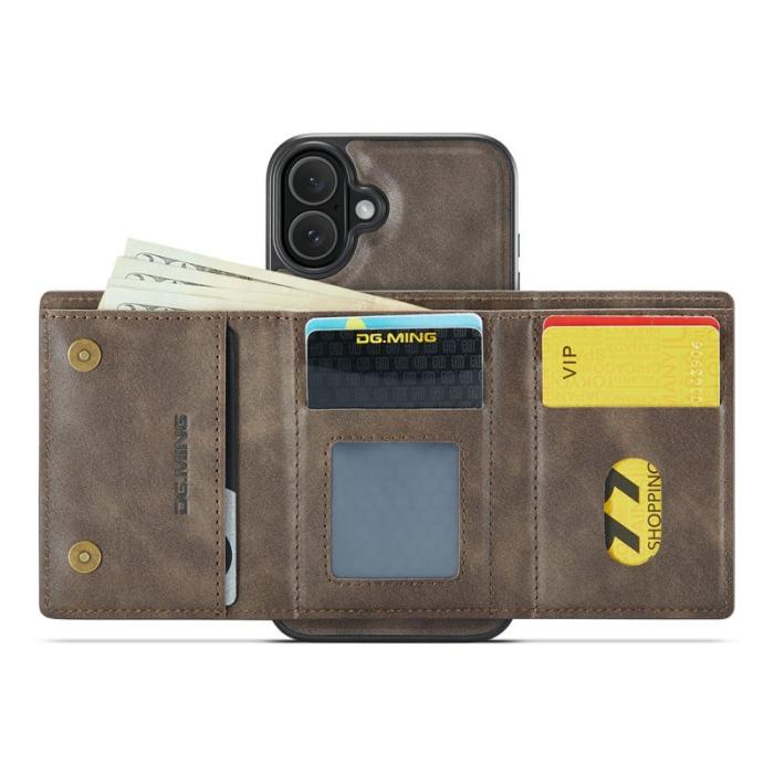 DG.MING - DG.MING M6 Series iPhone 16 Plus Skal Magnetiskt Fodral Kaffe