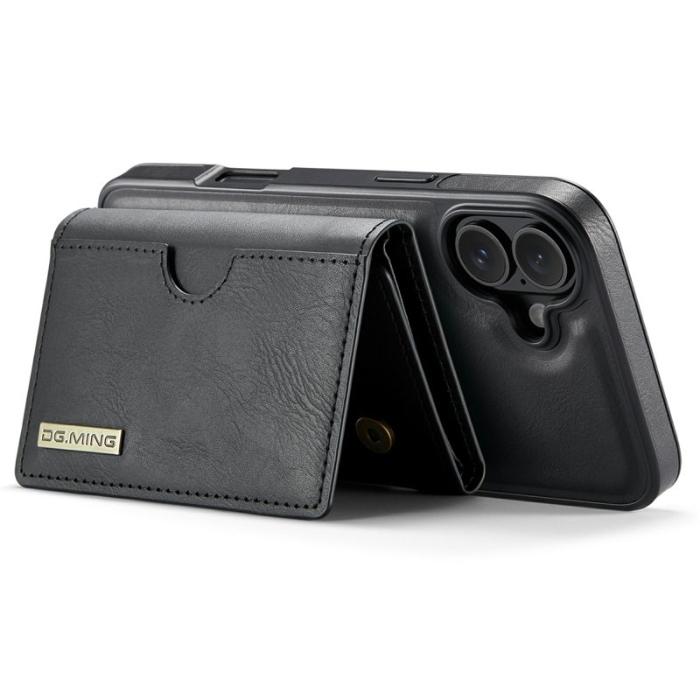 DG.MING - DG.MING M6 Series iPhone 16 Plus Skal Magnetiskt Plånboksfodral Svart