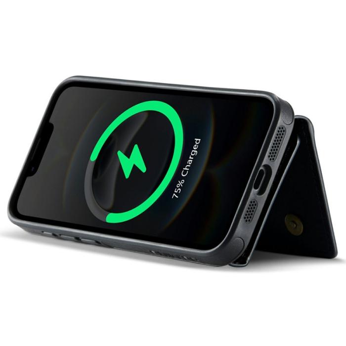 DG.MING - DG.MING M6 Series iPhone 16e Fodral Magnetiskt Plånbok Svart