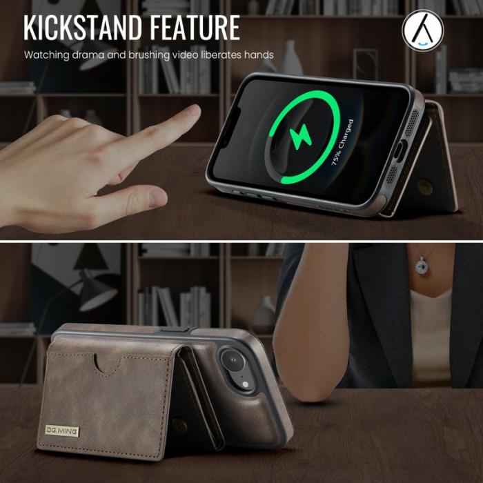 DG.MING - DG.MING M6 Series iPhone 16e Skal Magnetiskt Fodral Kaffe