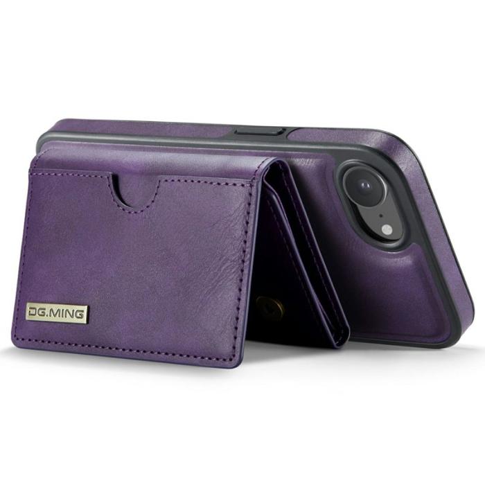 DG.MING - DG.MING M6 Series iPhone 16e Skal Magnetiskt Plånboksfodral Lila